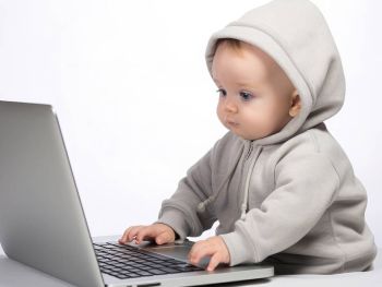Baby am Laptop