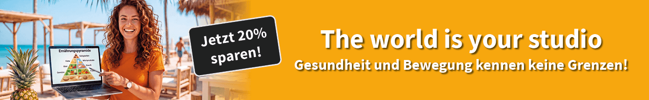 The world is your studio - Mit Gesundheit & Bewegung zu grenzenlosen 20% Rabatt!