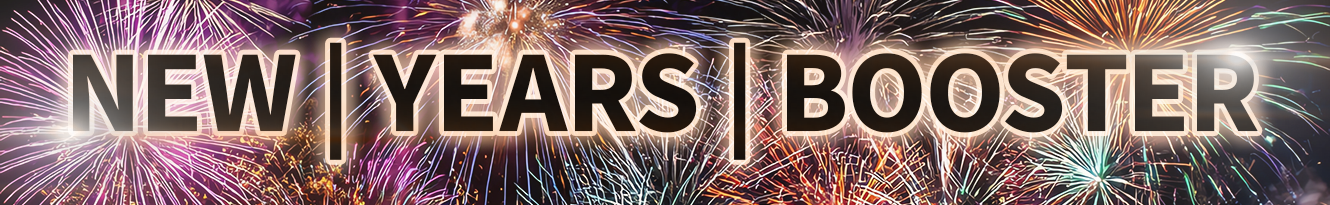 Zum Jahresende lassen wir es nochmal krachen - Spare bis zu 50% mit dem NewYearsBooster!