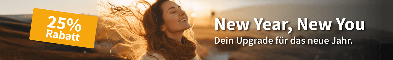 "New Year, New You" - Starte mit 25% Rabatt in dein Erfolgsjahr!