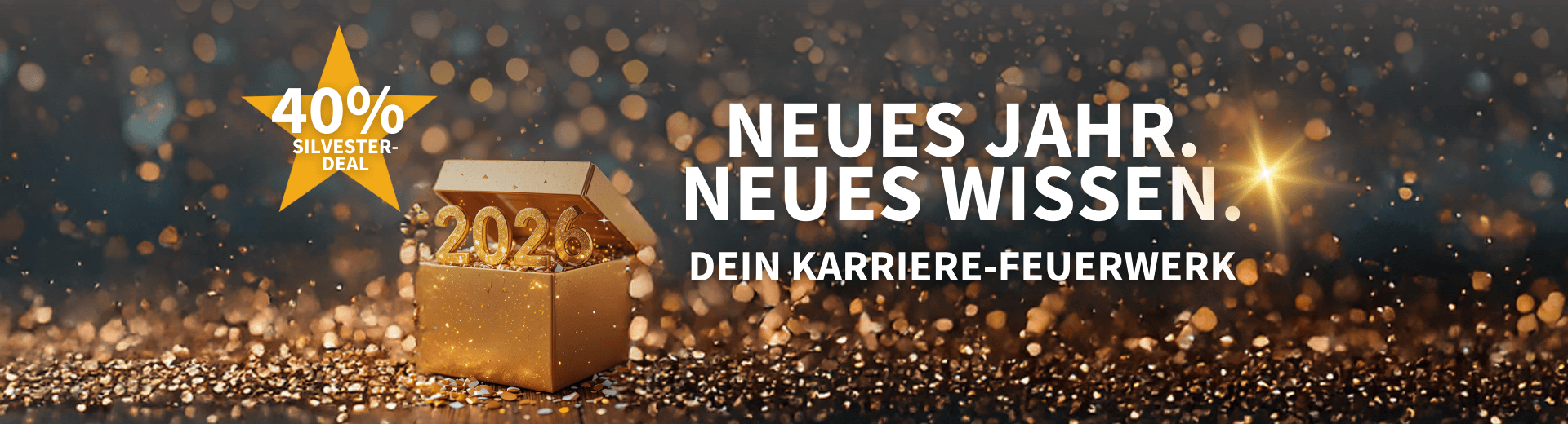 40% Silvester-Deal mit dem New Years Booster! Happy New Year!